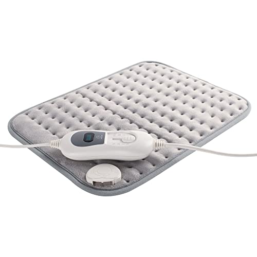 Mobiclinic, Almohadilla eléctrica dorsal, Térmica, 3 Niveles de calor, Apagado automático, Marca Española, Para espalda, lumbares, Potencia de 100W, Gris, 40x30 cm