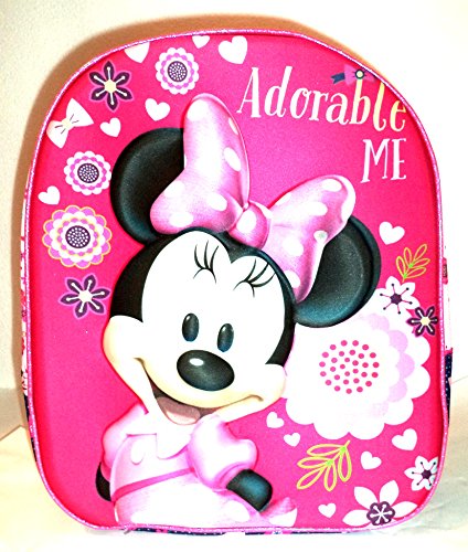 Mochila Infantil de Minnie"Adorable Me". ORIGINAL sólo en Regalos Latorre. La cara de Minnie está en relieve sobre la mochila. Medidas: 27x34x10 cms. aprox.