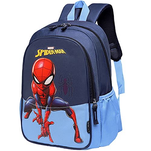 Mochila Infantil Spiderman para guardería Primaria Pequeña Guardería Mochila Preescolar para Niños de 3-10 Años Dibujo de Animal Lindo o Regalo Idea de Halloween (Spiderman, 21 * 31 * 15CM)