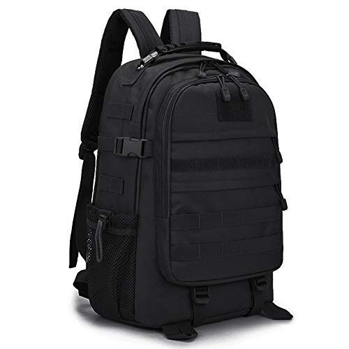 Mochila Militar Táctica 35L/40L MOLLE Sistema Mochila de Asalto Senderismo Trekking Camping Impermeable Nylon Mochila Grande Bolsa Hombres al Aire Libre,Negro