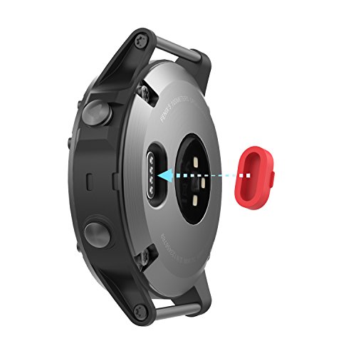 MoKo 2 PZS Cargador Compatible con Garmin Fenix 7/7S/7X/6/6S/6X/5/5S/5X/Vivoactive 3/4/Forerunner 245/Venu 2/2 Plus/Instinct, Cable de Carga de Datos USB + 10 Tapones Anti Polvo de Silicona, Colorido