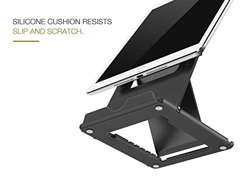 MoKo Soporte Plegable para Teléfono/Tableta, para iPad 9, iPad Mini 6, iPhone 13, iPad Pro 12.9 5ª 2021, iPhone XS/XR, iPhone SE, iPad Pro 11, 10.2 (8ª Gen), Air 4 10.9/3, Galaxy S20 - Negro