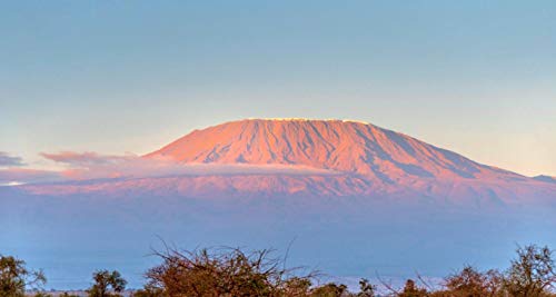 Monte Kilimanjaro El pico más alto de África en la madrugada DIY 5D Pintura de diamante por número Kits únicos Decoración de pared para el hogar Decoración de pared de diamantes de imitación de