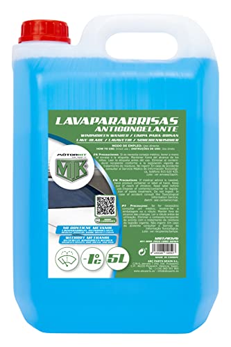 Motorkit MOT20326 Lavaparabrisas anticongelante, Apto para Clima de hasta-10 Grados C, 5L (sin metanol)