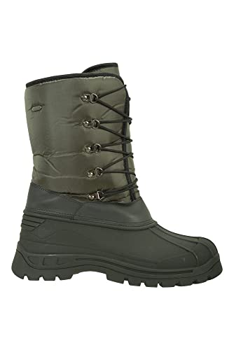 Mountain Warehouse Botas de Nieve Plough para Hombre - Botas de Nieve Transpirables, Botas Impermeables a la Nieve para Hombre, Botas de Invierno con Suela de Goma Caqui 41