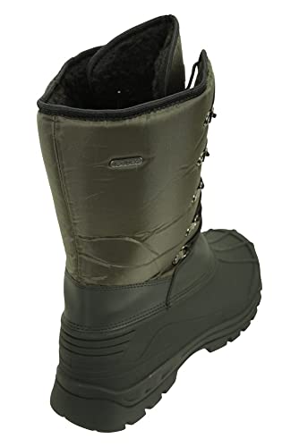 Mountain Warehouse Botas de Nieve Plough para Hombre - Botas de Nieve Transpirables, Botas Impermeables a la Nieve para Hombre, Botas de Invierno con Suela de Goma Caqui 41