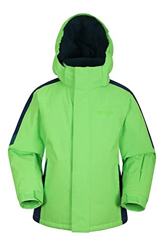 Mountain Warehouse Chaqueta para la Nieve Raptor para niños - Abrigo de Invierno Impermeable a la Nieve, Abrigo con Forro Polar para niños, faldón antinieve Integrado Lima 5-6 Años