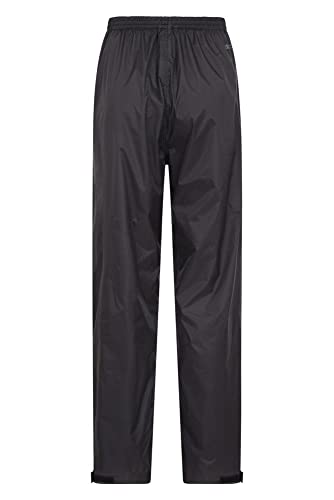 Mountain Warehouse Sobrepantalón Impermeable Pakka para Hombre - Pantalón de Secado rápido, pantalón con Costuras termoselladas - para Viajar en Cualquier época del año Negro XL