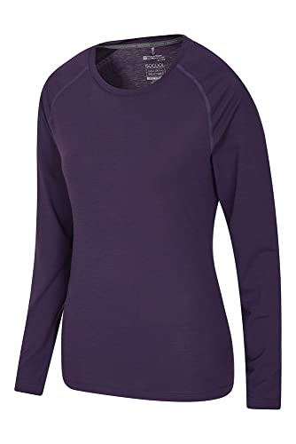 Mountain Warehouse Top IsoCool Dynamic para mujer - Camiseta cómoda para mujer, camiseta ligera, secado rápido, camiseta transpirable - Para viajar, correr Morado 36