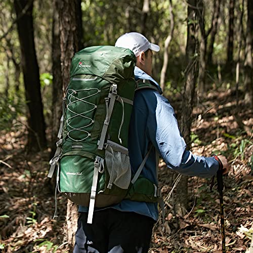 MOUNTAINTOP 75L/80L Mochila Senderismo Impermeable Multifunción Mochila de Trekking Acampada Montaña con Cubierta de Lluvia