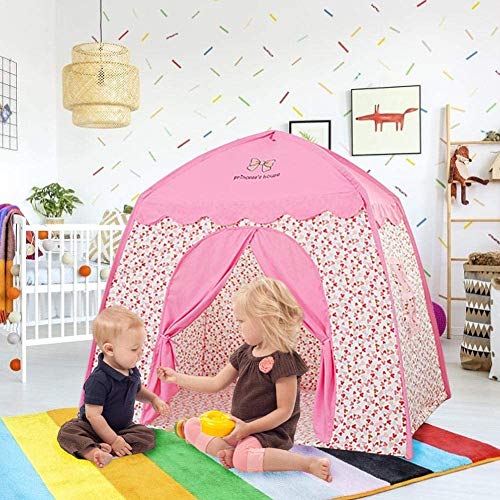 Móvil para niños, Juegos Infantiles Tienda Impermeable Cubierta de Carpa jardín al Aire Libre Juguete, Tienda de la Playa de Sol Chicas jóvenes, niños Tipi Juegos de Tiendas de campaña,Rosado