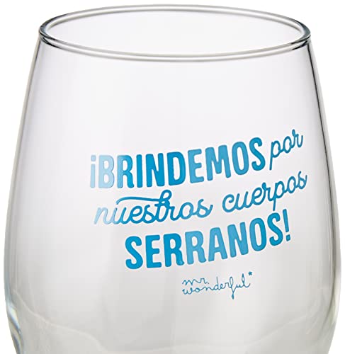 Mr. Wonderful Set de 2 Copas de Vino para brindar por Nuestra Amistad, Multicolor, Única, 2