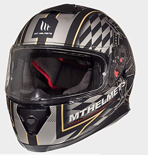 MT HELMETS Thunder 3 SV Isle of Man Matt Black Gold L