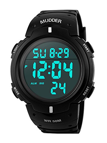 Mudder Reloj Deportivo Digital para Hombre, Estilo Militar, Sumergible a 5 ATM, Multifuncional, Moderno