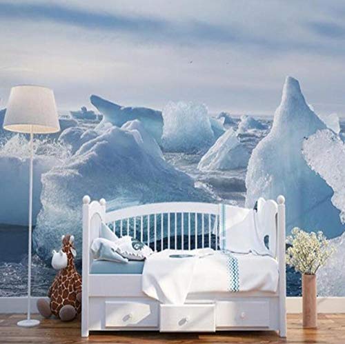 Murales de fotos personalizados Fondos de paisajes de nieve en 3D Papeles de pintura de naturaleza Papeles con imágenes de glaciares para sala de estar TV Decoración para el hogar 250 * 175 cm