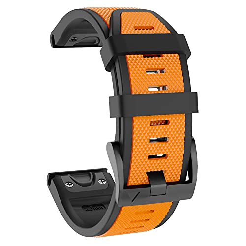 MYSNBKN Correa de Silicona Compatible con Fenix 5X Plus, Banda de 26mm, Pulsera para Fenix 5X / Fenix 5X Plus / Fenix 6X / Fenix 6X Pro / Fenix 3 / Fenix 3HR / Descent MK1 / D2 Delta PX / D2 Charlie