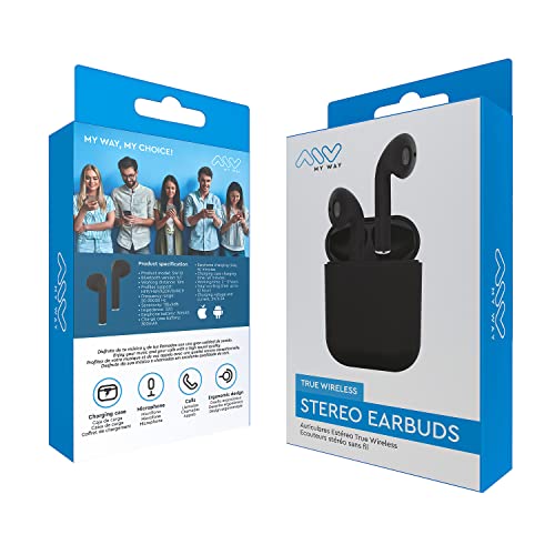 Myway Auriculares estéreo Wireless Touch Control Negros