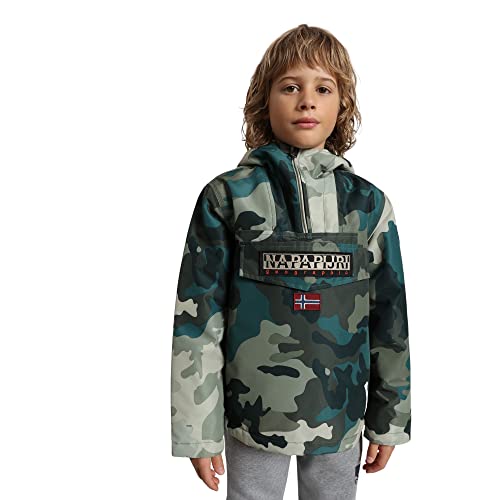 Napapjiri K Rainforest Jacket, Green AOP f7i, 6 Boys