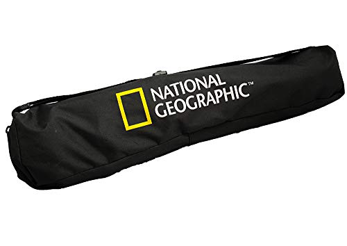 National Geographic Kit Trípode Foto Pequeño, Bolsa, Rótula 3 way, Zapata Liber/Rápida, Bloqueos Palanca en Patas 4 Secc, Estabilizador Central, Carga 1 kg, Aluminio, para Canon, Nikon, Sony, NGHPMIDI