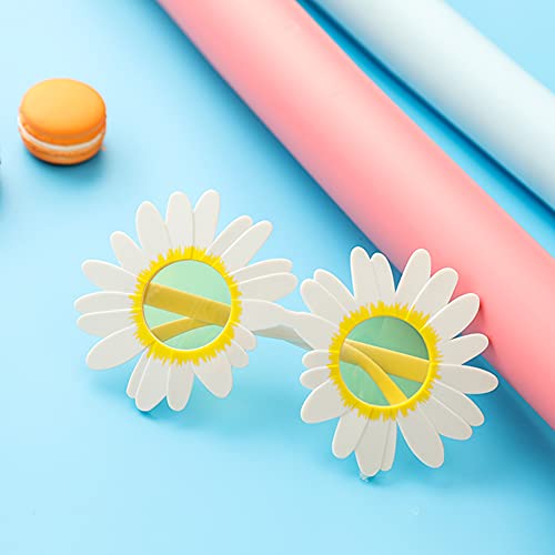 Nesloonp Gafas de Sol de Piña 4 Pares Gafas de Sol de Fiesta de Novedad Flamingo Conchas Daisy Flower Hawaianas Tropicales Partido Gafa Accesorios de Disfraz, para Niños Adultos Decorativas de Fiesta