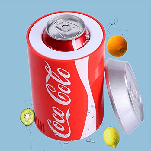 Nevera portátil de coche, mini-nevera con Coca-Cola lata, nevera portátil para el coche, refrigerador inteligente, carga por USB, integrado semiconductor de enfriamiento para la oficina o en la barra