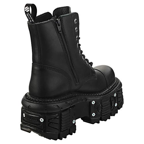 NEW ROCK M-TANK083-C1 Botines para Mujeres Botas de caña Baja, Negro, 39 EU