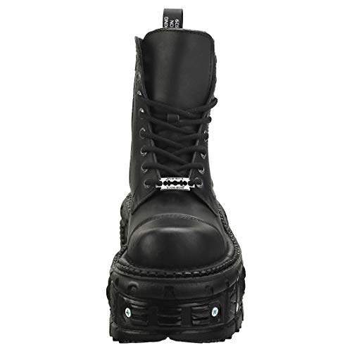 NEW ROCK M-TANK083-C1 Botines para Mujeres Botas de caña Baja, Negro, 39 EU