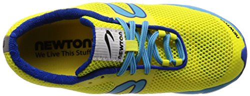 Newton Running Distance Elite, Zapatillas de Running Niñas, Amarillo neón Amarillo Azul 001, 35.5 EU