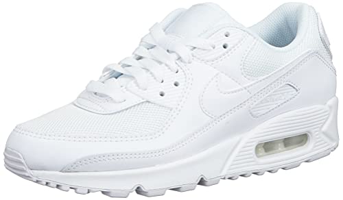 Nike Air MAX 90 Women's Shoe, Zapatillas para Correr Mujer, White/White/White/Wolf Grey, 38.5 EU