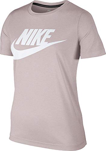 Nike Essential Tee Hybrid Camiseta, Mujer, Rosa (Ligero/Blanco), L