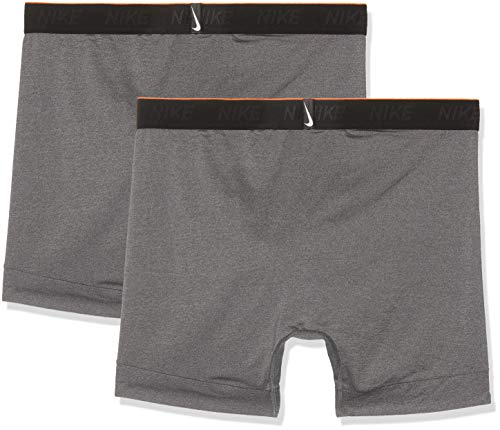 NIKE M Nk Brief Boxer 2pk Boxer, Hombre, Anthracite/Anthracite/(White), S