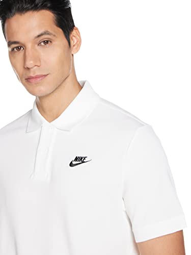 NIKE M NSW CE Polo Matchup Pq Polo Shirt, Hombre, White/Black, S