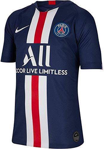 NIKE PSG Y Nk BRT Stad JSY SS Hm Camiseta, Unisex niños, Midnight Navy/White, S