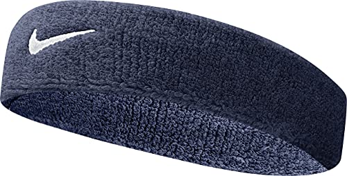 NIKE Swoosh Headband Banda para la Cabeza, Unisex Adulto, Azul (Obsidian/White), Talla Única