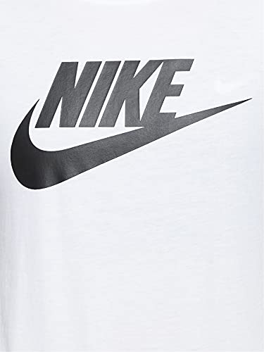 NIKE W NSW tee ESSNTL Icon Futura Camiseta de Manga Corta, Mujer, Blanco (White/Black), M