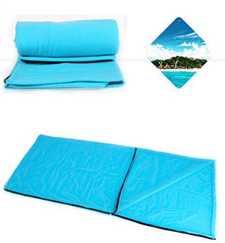 Nola Sang Bolsa de dormir forro portátil bolsa de dormir caliente viaje al aire libre Camping interior peso ligero , blue