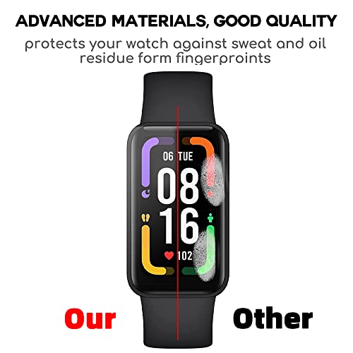 NUCNOK [3 Pack Protector de Pantalla para Xiaomi Redmi Smart Band Pro,HD Clear Soft Film Protector Pantalla para Xiaomi Redmi Smart Band Pro (Negro)