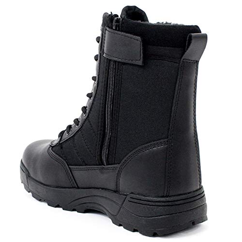 Nvshiyk Hombres Botas de Nieve Zapatos de Alquiler de Altas Caminatas Botas de Invierno universales Hombres Que Caminan vellón para Mantenerse cálido Cómodo Invierno cálido (Color : Black, Size : 42)