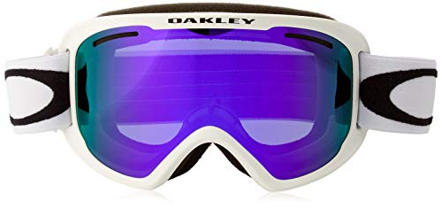 Oakley Frame 2.0 Pro Xm Ski Goggles, Unisex Adulto, Matte White/Violet Iridium/Persimmon, M