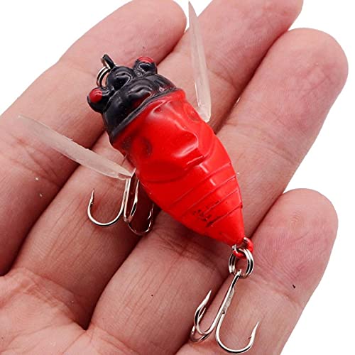 OBOYGANGNQE 1 Uds Bionic Cicada señuelo de Pesca con Cebo Duro 5 cm / 6g simulación Minnow Pesca Wobblers Crankbait Pesca Insectos Aparejos de pesca-07, ESPAÑA