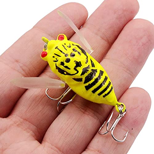 OBOYGANGNQE 1 Uds Bionic Cicada señuelo de Pesca con Cebo Duro 5 cm / 6g simulación Minnow Pesca Wobblers Crankbait Pesca Insectos Aparejos de pesca-07, ESPAÑA