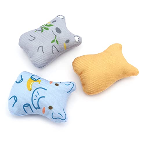 Octhems Juguetes para gatos de interior – 5 piezas de felpa para masticar gatos juguetes de dentición interactivos de gato relleno de hierba gatera juguete suave para mascotas (animal pequeño)