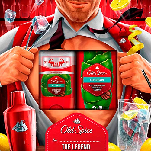 Old Spice Citron Antitranspirante Y Desodorante En Barra Para Hombres 50 ml