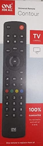 One For All URC1210 - Control remoto universal para todo tipo de TVs, Negro