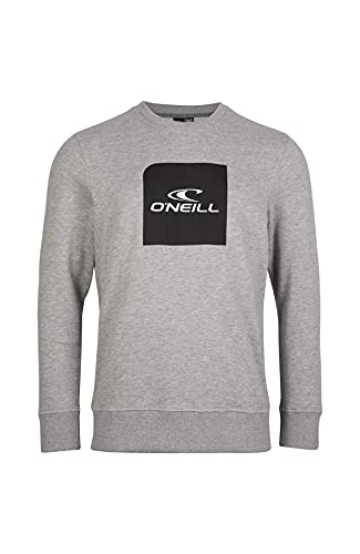 O'NEILL Cube Crew Sweatshirt Sudadera, Hombre, 8001 Silver Melee, S