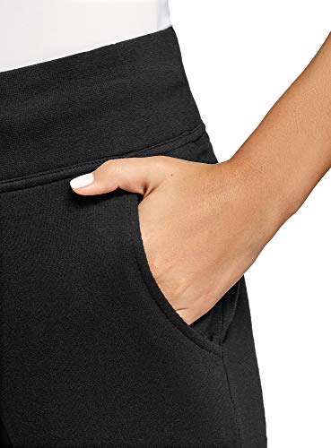 oodji Ultra Mujer Pantalones de Punto Deportivos, Negro, L