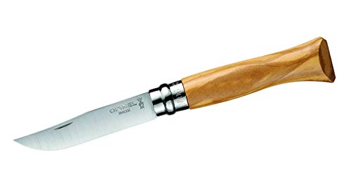 Opinel Cuchillo INOX Madera de Olivo 254102 N° 06, marrón, tamaño único