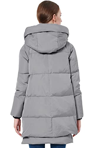 Orolay Chaqueta de Plumón Gruesa con Capucha para Mujer Gris XS