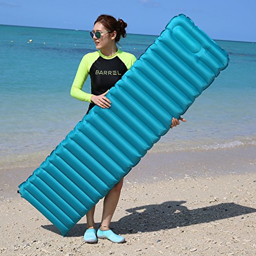 OUTAD Colchón Hinchable Automático Flotador para Playa Piscina Camping(Azul, L)