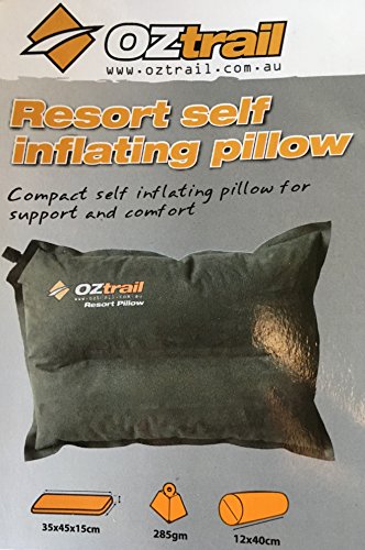 OZtrail - Almohada Auto-Inflable de Viaje Resort ACS-TPR-B Resort Self Inflating Pillow, autohinchable, Auto-inflado 35x45x15cm